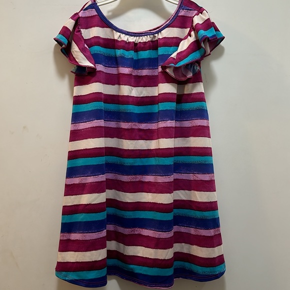 Dot Dot Smile dress size 3/4 stripes & fluttery cap sleeves - Picture 2 of 3